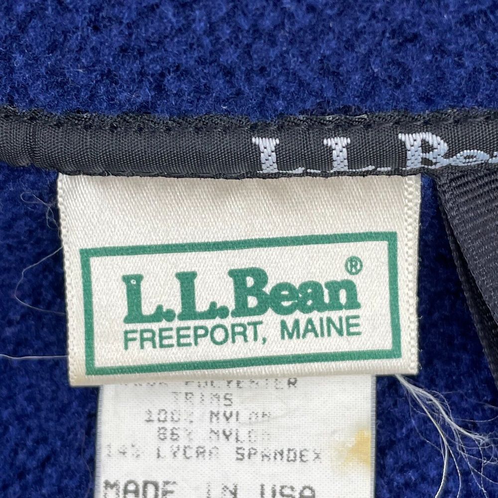 Vintage LL Bean Mountain Deep Pile Fleece Jacket Blue Men XL Full Zip 90's Logo‎ - Picture 2 of 12